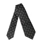 Black White Polka Dot Silk Adjustable Women Necktie Tie