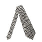 White Black Polka Dot Silk Adjustable Women Necktie Tie