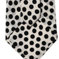 White Black Polka Dot Silk Adjustable Women Necktie Tie