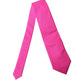 Neon Pink Solid Satin Silk Adjustable Women Necktie Tie