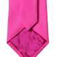 Neon Pink Solid Satin Silk Adjustable Women Necktie Tie