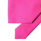Neon Pink Solid Satin Silk Adjustable Women Necktie Tie