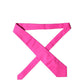 Neon Pink Solid Satin Silk Adjustable Women Necktie Tie