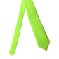 Neon Green Polyester Adjustable Women Tied Necktie Tie