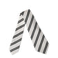 White Black Stripes Silk Adjustable Women Necktie Tie