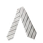 Black White Stripes Silk Adjustable Women Necktie Tie