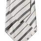 Black White Stripes Silk Adjustable Women Necktie Tie
