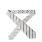 Black White Stripes Silk Adjustable Women Necktie Tie