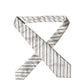 White Black Stripes Silk Adjustable Women Necktie Tie