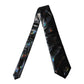 Black Iridescent Silk Adjustable Women Tied Necktie Tie