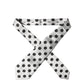 White Black Polka Dot Silk Adjustable Women Necktie Tie