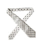 White Black Polka Dot Silk Adjustable Women Necktie Tie
