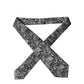 Black White Paisley Silk Adjustable Women Necktie Tie