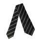 Black White Stripes Silk Adjustable Women Necktie Tie
