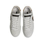 White Gold Crest Crown Portofino Sneakers Shoes