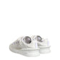 White Calfskin Leather Low Top Sneakers Shoes