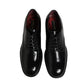 Black Calfskin Leather Derby Men Dress Shoes