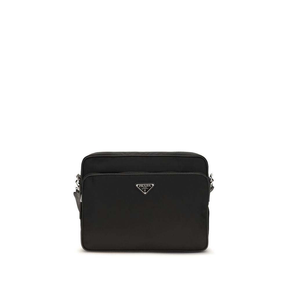 Black Recycled Polyamide Shoulder Bag