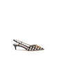 Multicolor Goatskin Mid Heel Pumps