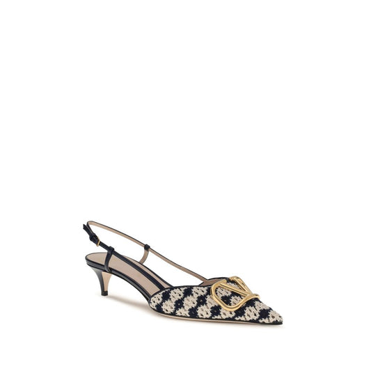 Multicolor Goatskin Mid Heel Pumps