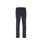 Blue Elastane Casual Pants