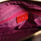 Pattern red, brown, gold canvas duffel bag