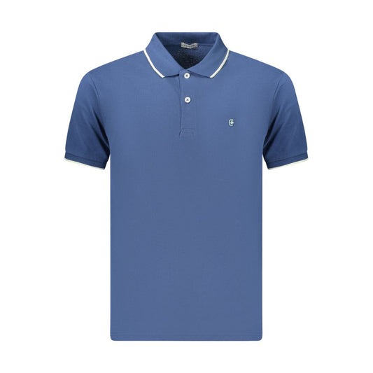 Blue Cotton Men's Polo Shirt