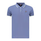 Blue Cotton Men's Polo Shirt