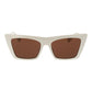 Beige Plastic Sunglasses