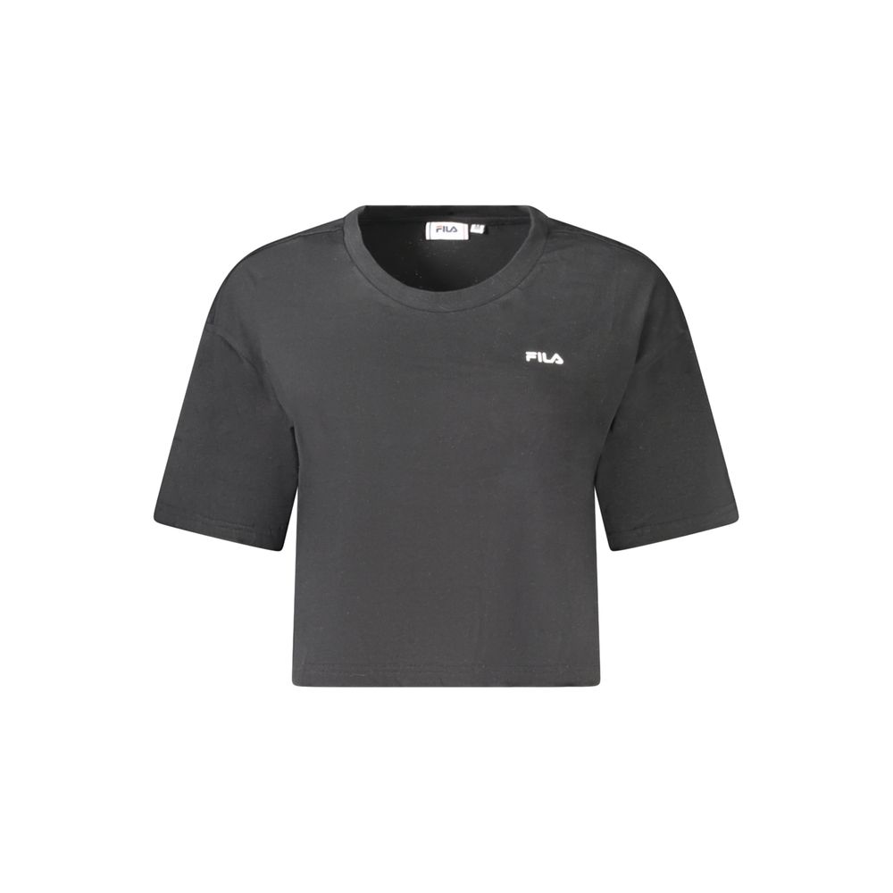 Black Cotton Women's T-Shirt