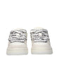 White Leather Low Top Sneakers
