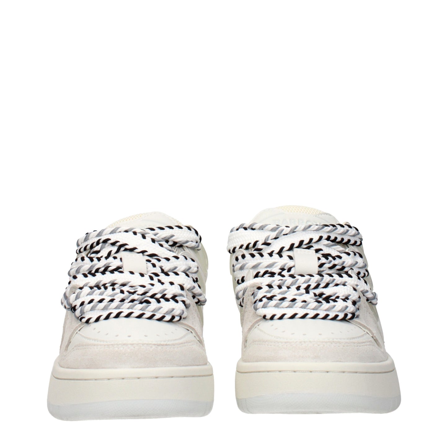 White Leather Low Top Sneakers