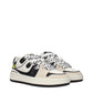 Beige Leather Low Top Sneakers
