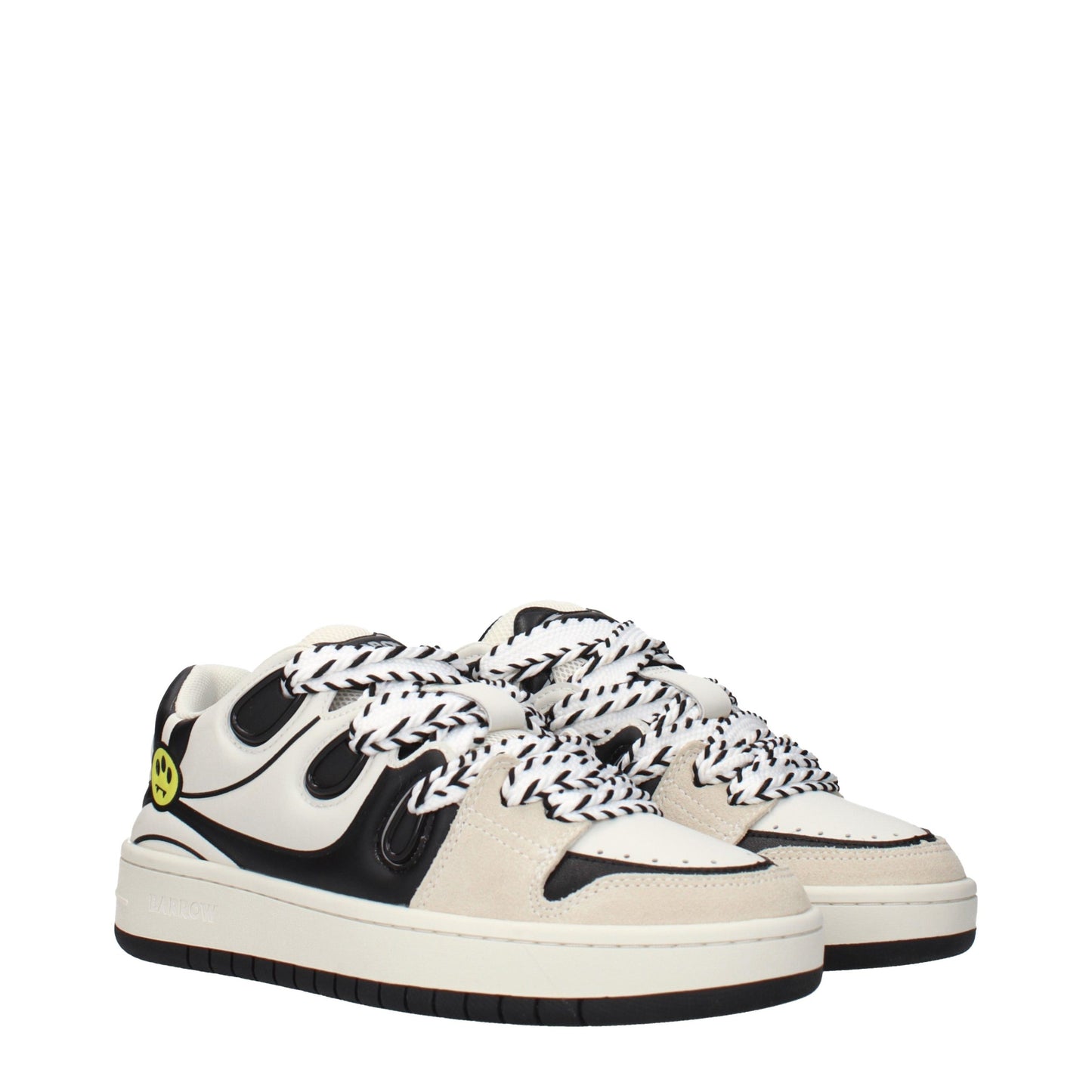 Beige Leather Low Top Sneakers