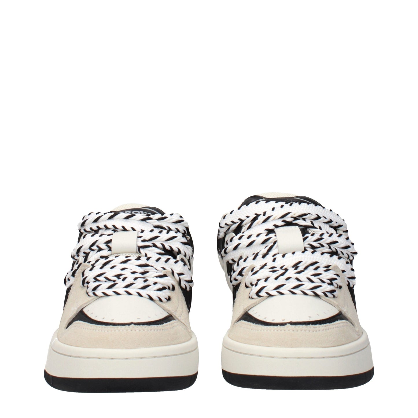 Beige Leather Low Top Sneakers