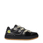 Black Leather Low Top Sneakers