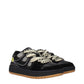 Black Leather Low Top Sneakers