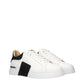 White Leather Low Top Sneakers