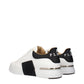 White Leather Low Top Sneakers