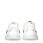 White Leather Low Top Sneakers