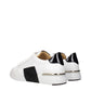 White Leather Low Top Sneakers