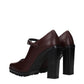 Brown Leather High Heel Pumps
