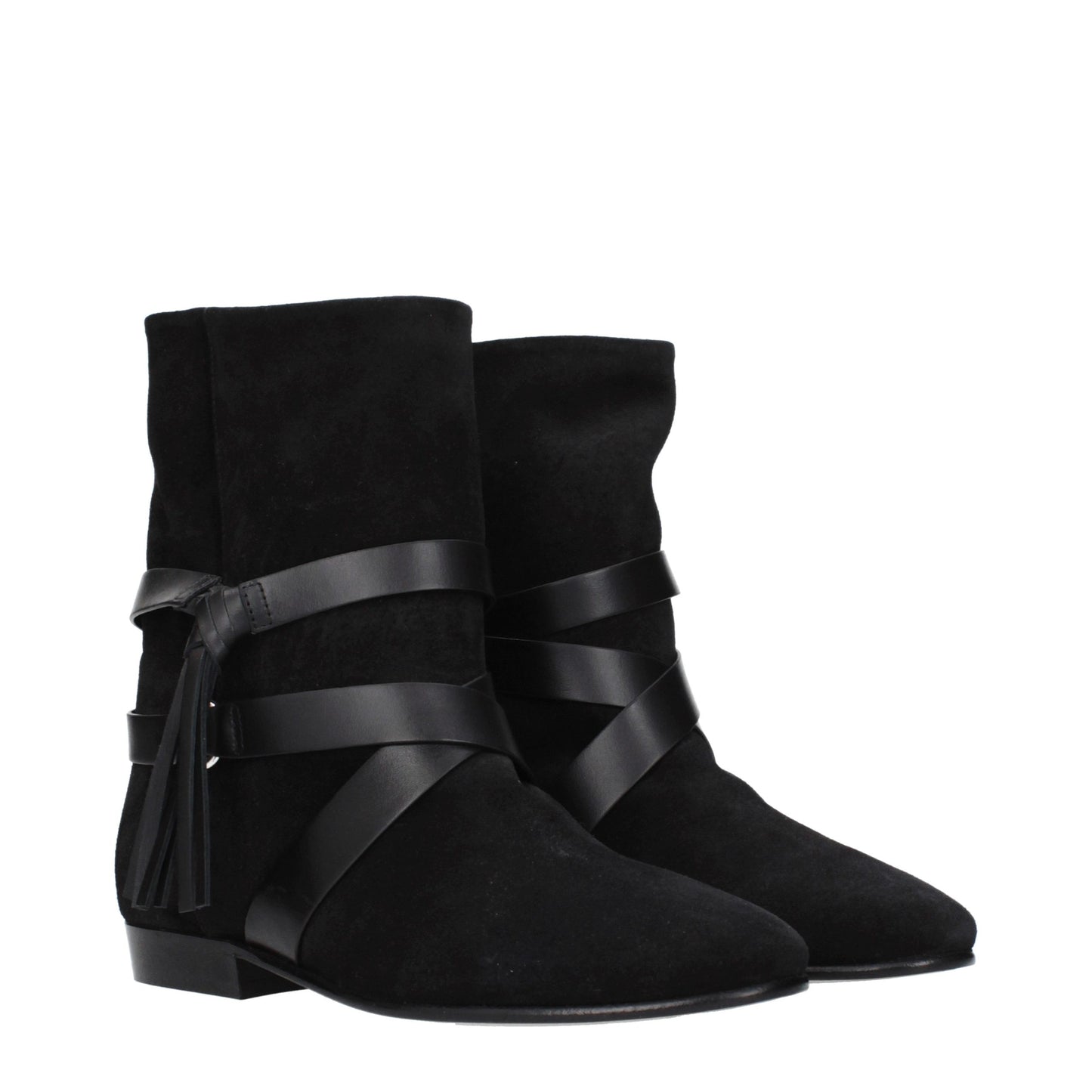 Black Leather Ankle Boots