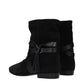 Black Leather Ankle Boots