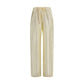 Beige Viscose Casual Pants