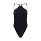 Black Polyamide One-Piece Swimsuit