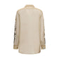 Beige Silk Pattern Shirt