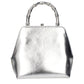 Gray Leather Handbag