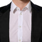 Black Cotton Single Breasted Jacket Blazer