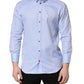 Light Blue Cotton Dress Formal Men Shirt
